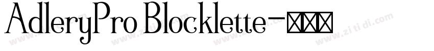 AdleryPro Blocklette字体转换